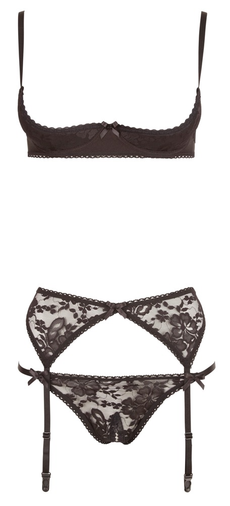 Komplet bielizny Cottelli Lingerie czarny 75B - obrazek 6