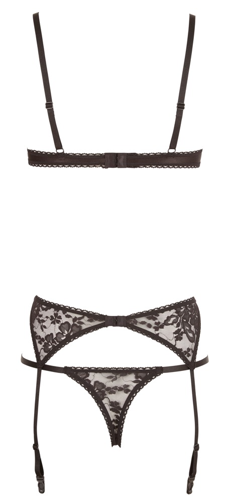 Komplet bielizny Cottelli Lingerie czarny 75B - obrazek 10