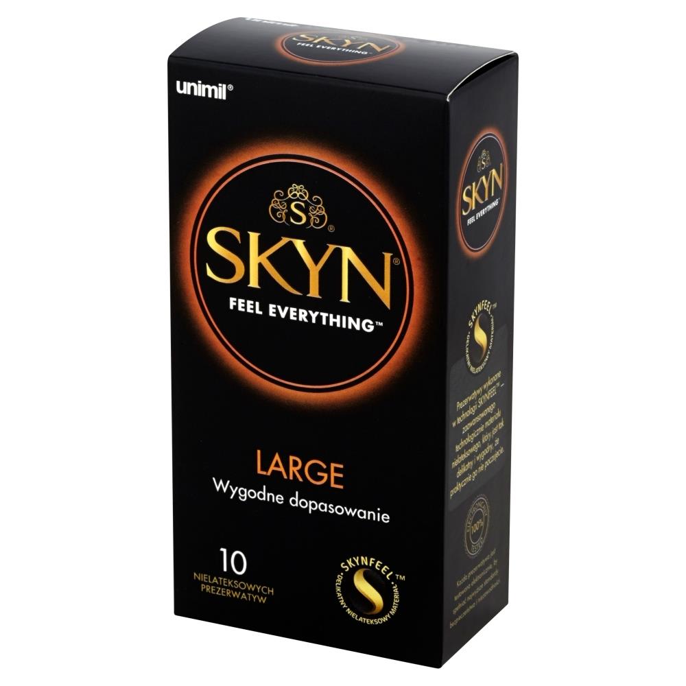 Prezerwatywy bezlateksowe Skyn Large nawilżane 10 sztuk - obrazek 2