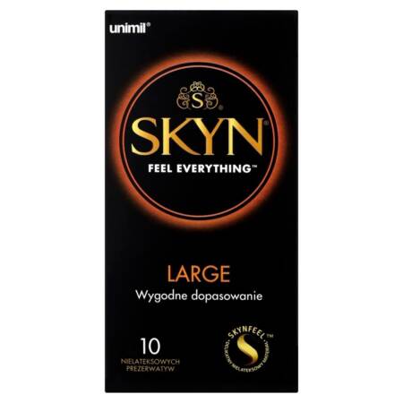 Prezerwatywy bezlateksowe Skyn Large nawilżane 10 sztuk