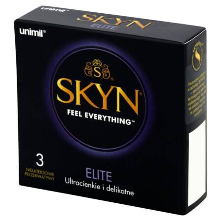 Prezerwatywy ultracienkie SKYN Elite nielateksowe nawilżane 3 szt