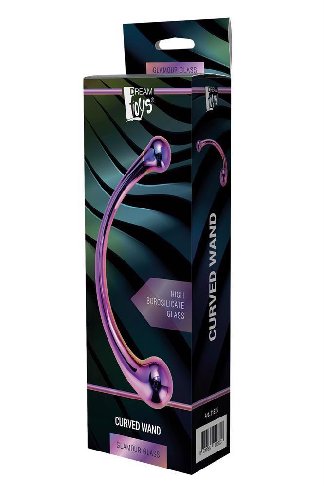 Dildo szklane zakrzywione Glamour Dream Toys 17 cm