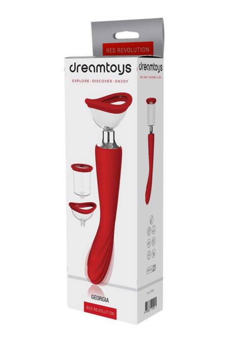 Pompka ssąca Dream Toys Red Revolution Georgia z wibratorem