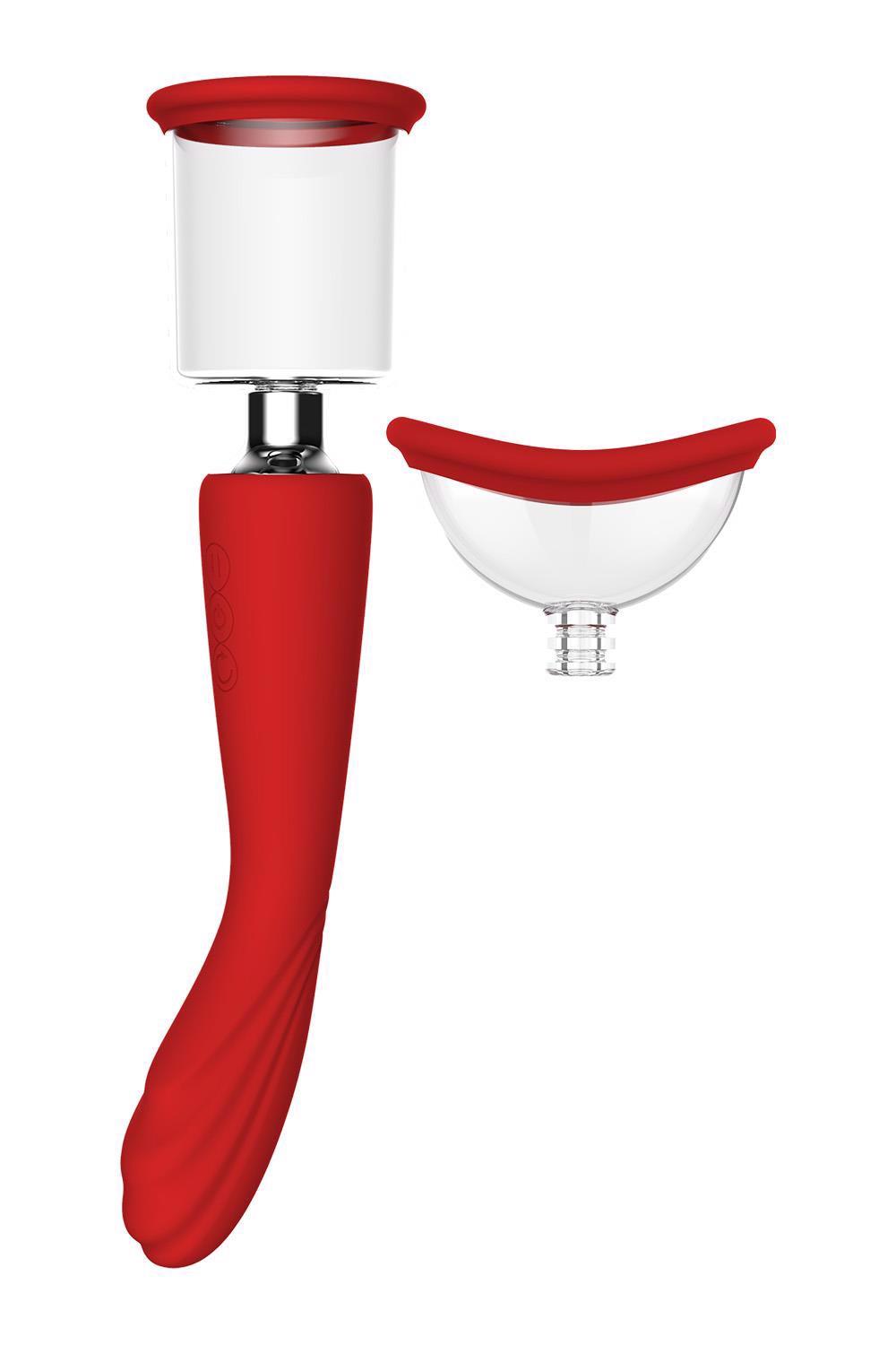 Pompka ssąca Dream Toys Red Revolution Georgia z wibratorem - obrazek 3