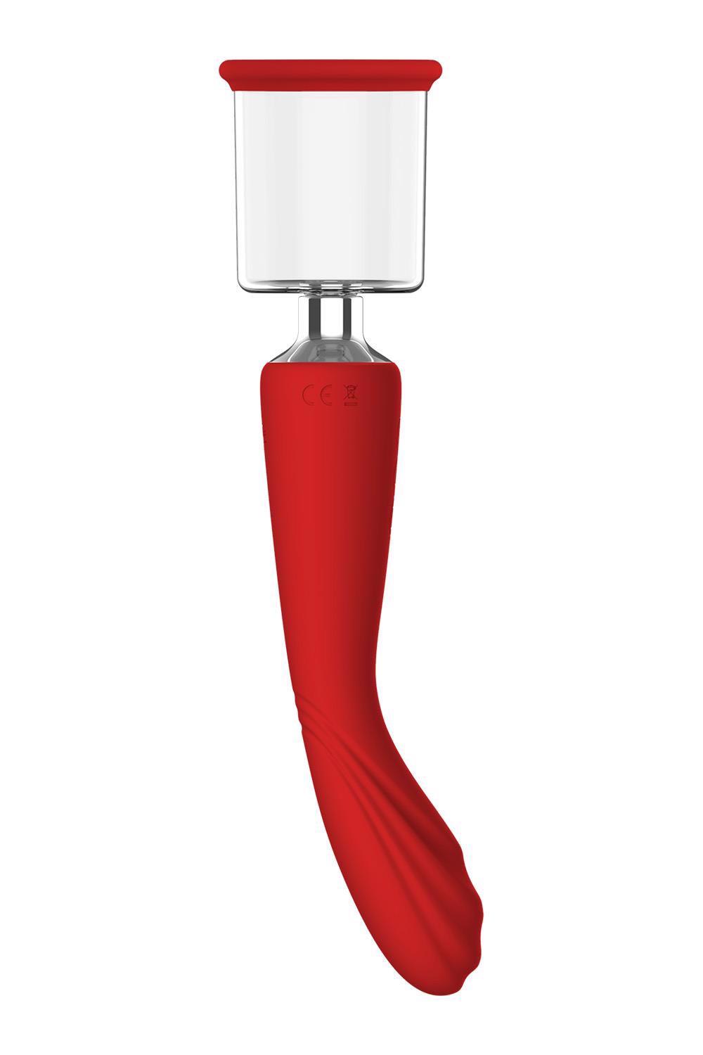 Pompka ssąca Dream Toys Red Revolution Georgia z wibratorem - obrazek 5