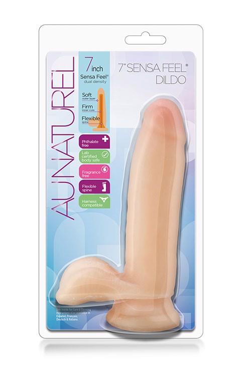 Realistyczne dildo Blush Au Naturel 18 cm beżowe - obrazek 2