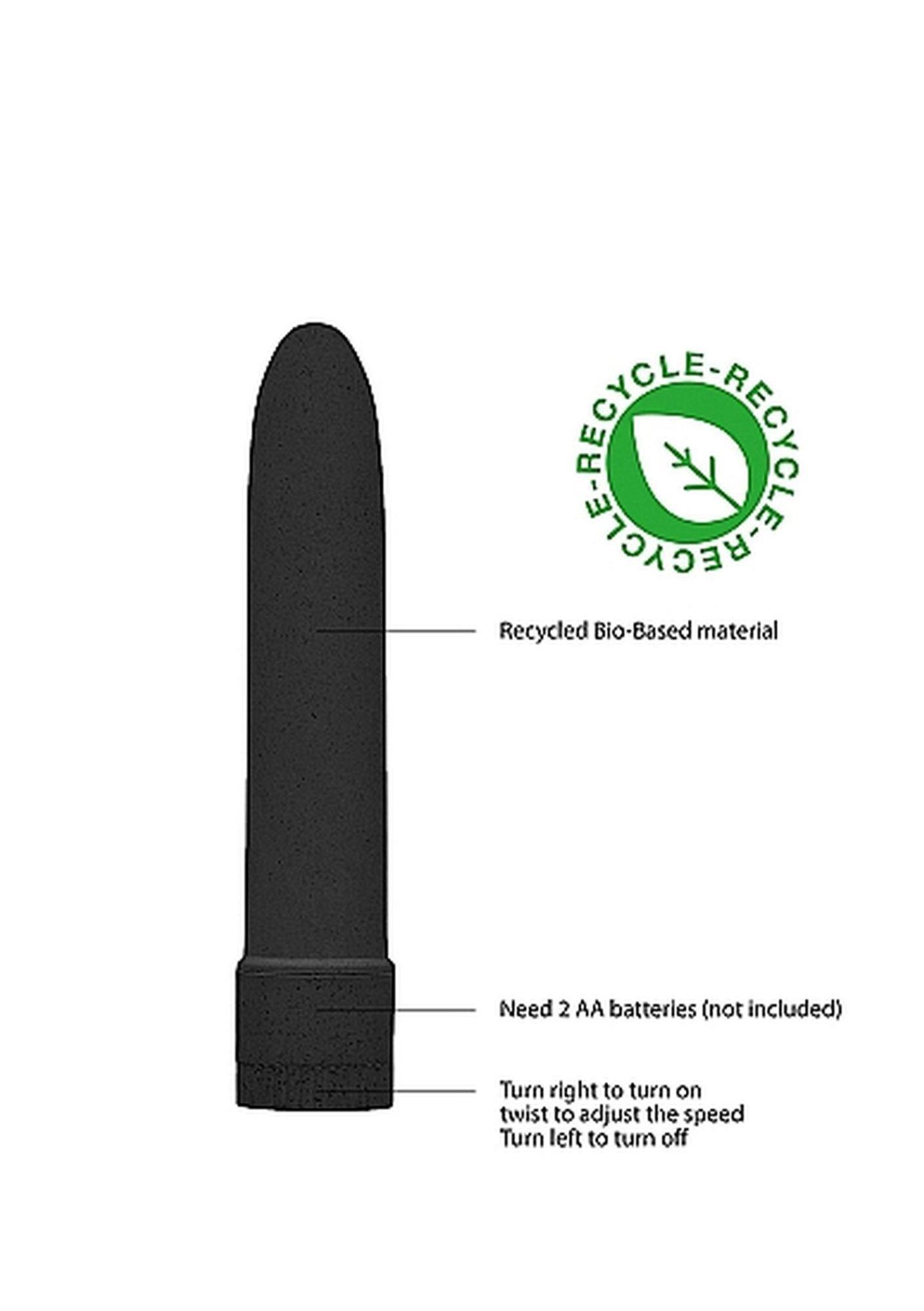 Wibrator biodegradowalny Natural Pleasure czarny 14 cm - obrazek 6