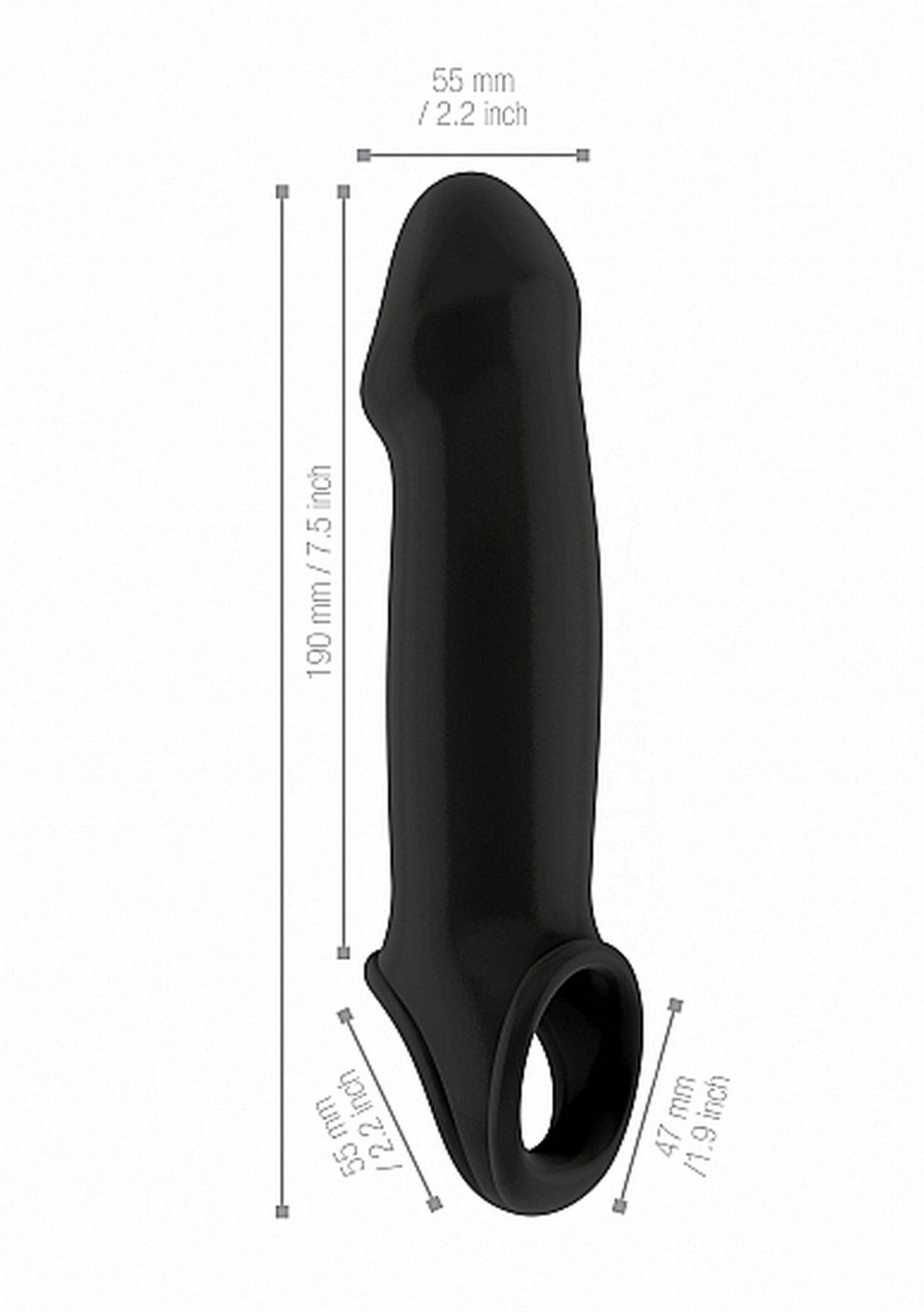 Przedłużka na penisa Sono No.17 czarna 26 cm - obrazek 9