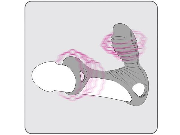 Pierścień wibrujący silikonowy Gladiator Adrien Lastic 9 cm z pilotem - obrazek 3
