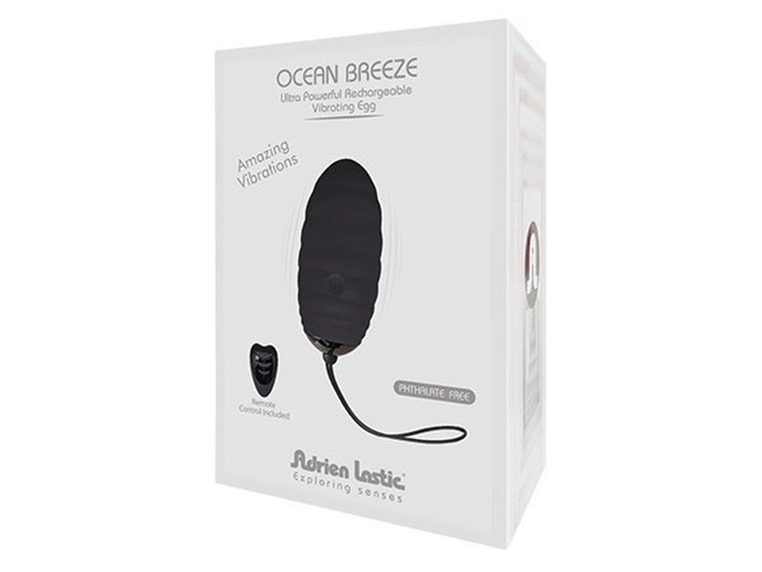 Jajko wibrujące silikonowe Adrien Lastic czarne z pilotem 7,5 cm - obrazek 4