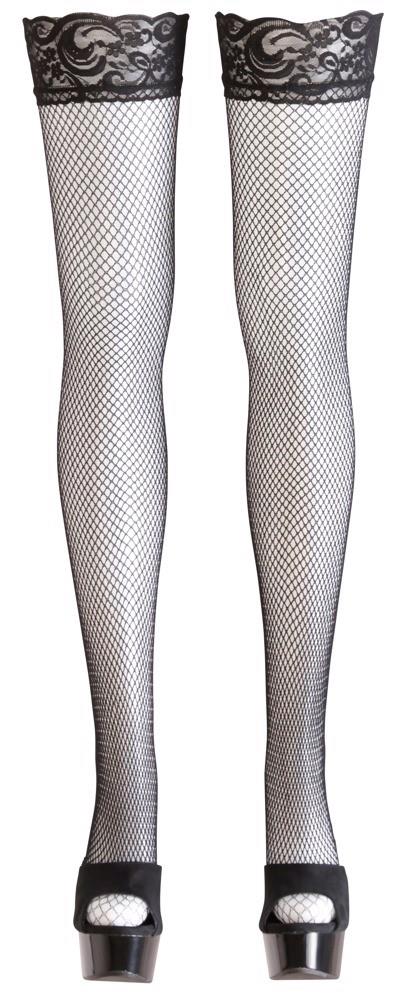 Pończochy siatkowe Cottelli LEGWEAR czarne M - obrazek 7