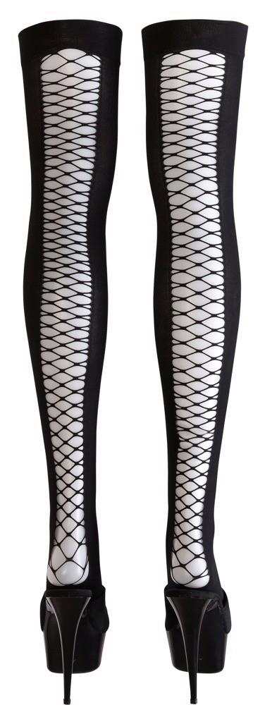Pończochy siatkowe z szwem Cottelli LEGWEAR M/L - obrazek 5