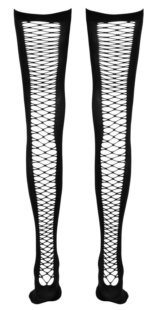 Pończochy siatkowe z szwem Cottelli LEGWEAR M/L - obrazek 11