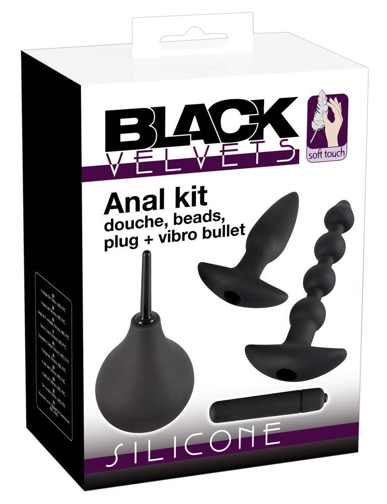 Czarny Zestaw Seksowny Black Velvets Silikonowy - obrazek 2