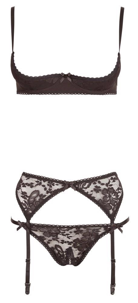 Komplet bielizny Cottelli Lingerie czarny 75B - obrazek 9
