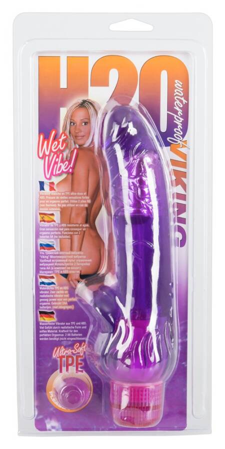 Wibrator żelowy H2O Viking Wet Vibe fioletowy 23 cm