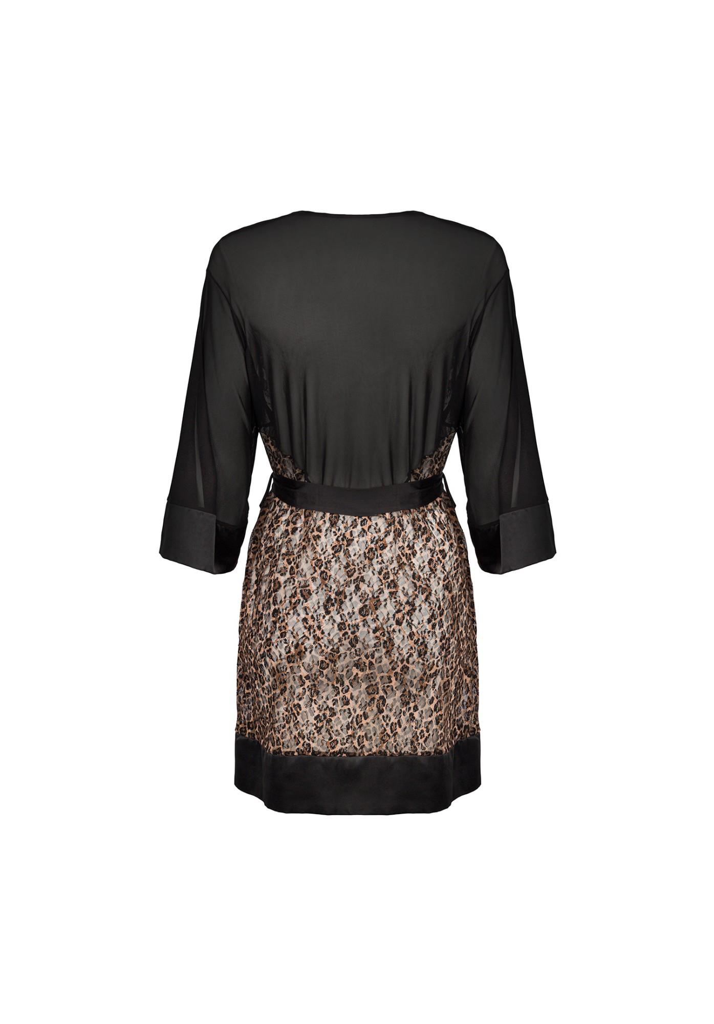 Peniuar Obsessive Allunes z wzorem zwierzęcym czarny 2XL/3XL - obrazek 6