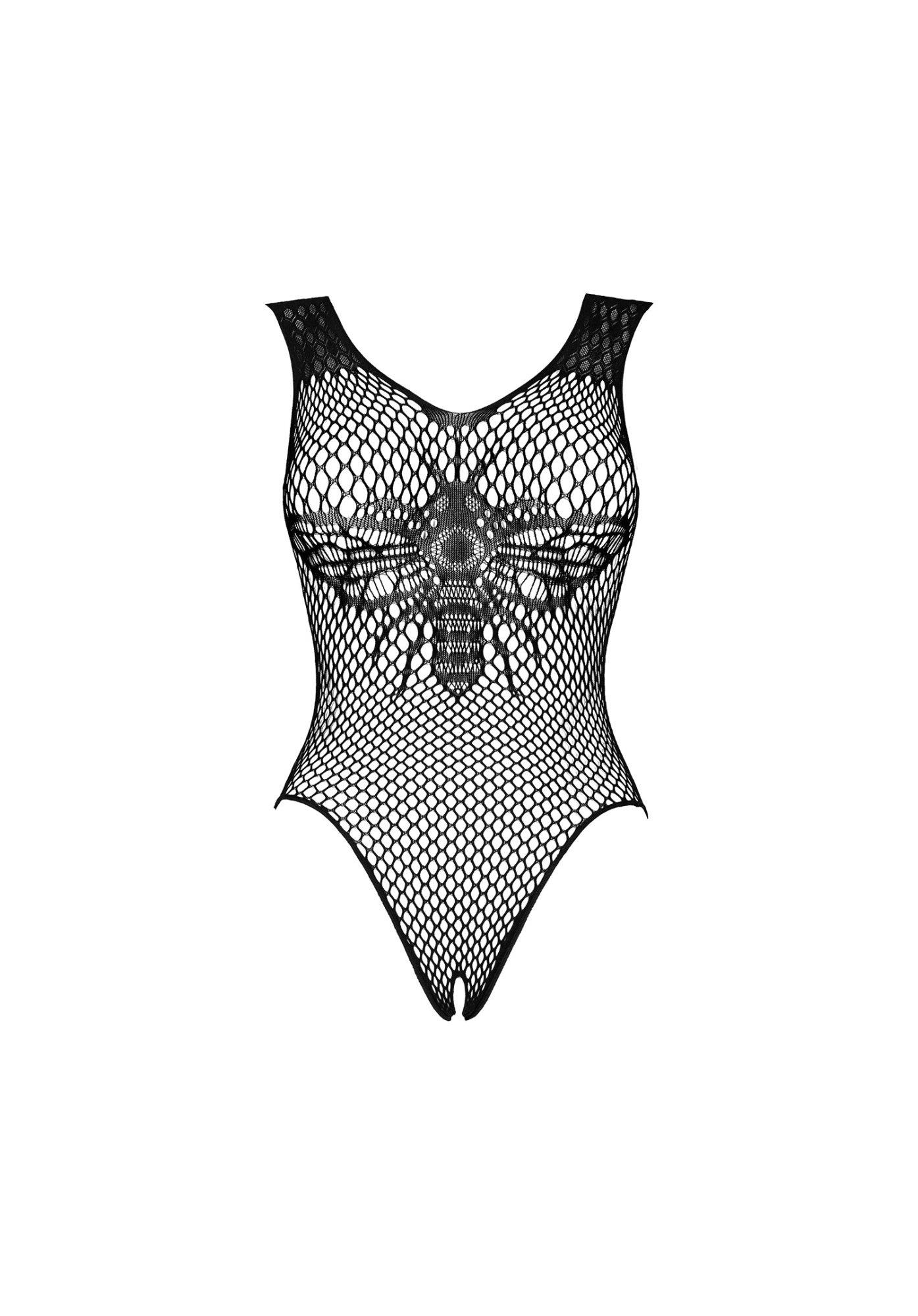 Body Obsessive B134 czarne siateczkowe z otwartym krokiem XL XXL - obrazek 5