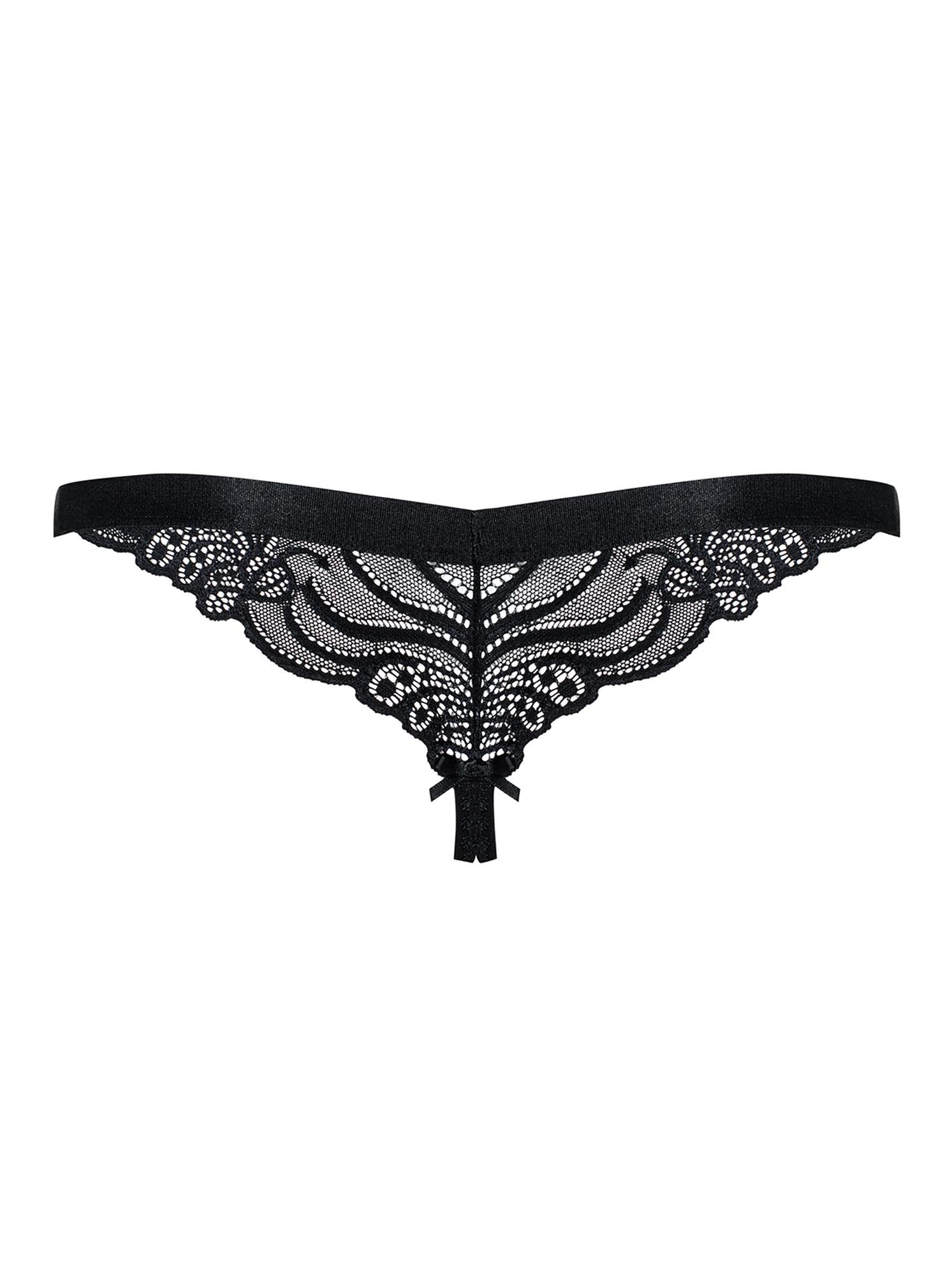 Stringi otwarte koronkowe Obsessive S/M - obrazek 4