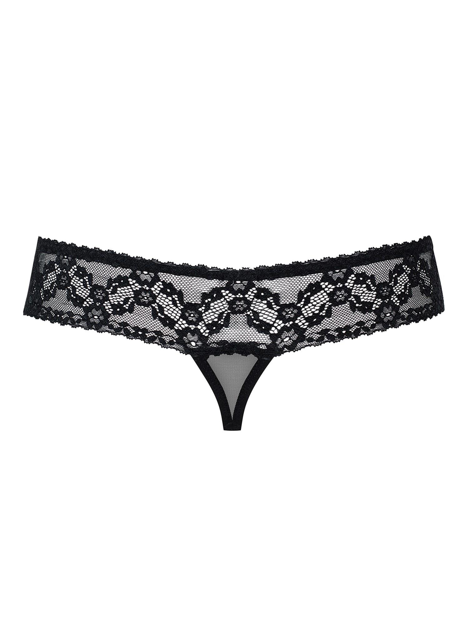 Stringi otwarte koronkowe Obsessive S/M - obrazek 4