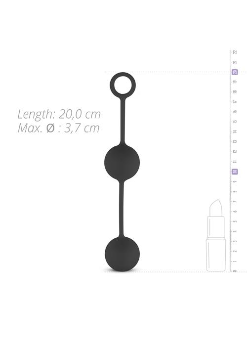 Kulki miłości Canon Balls EasyToys czarne silikonowe 20 cm - obrazek 5