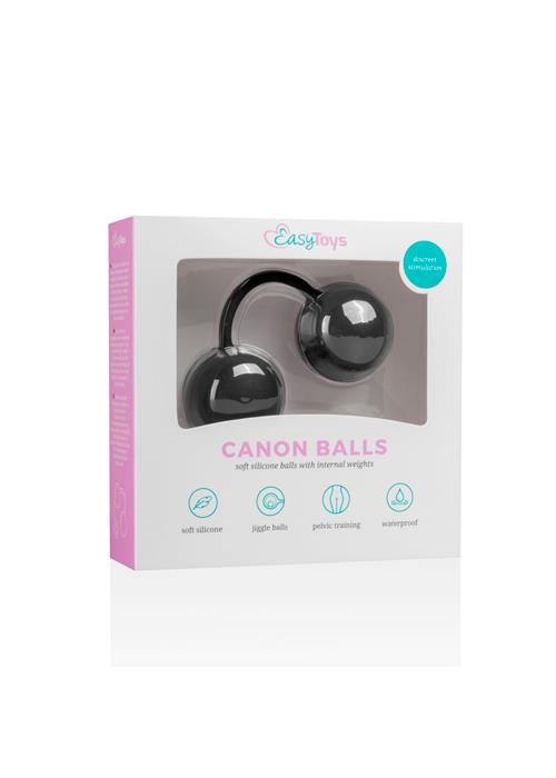 Kulki miłości Canon Balls EasyToys czarne silikonowe 20 cm - obrazek 6