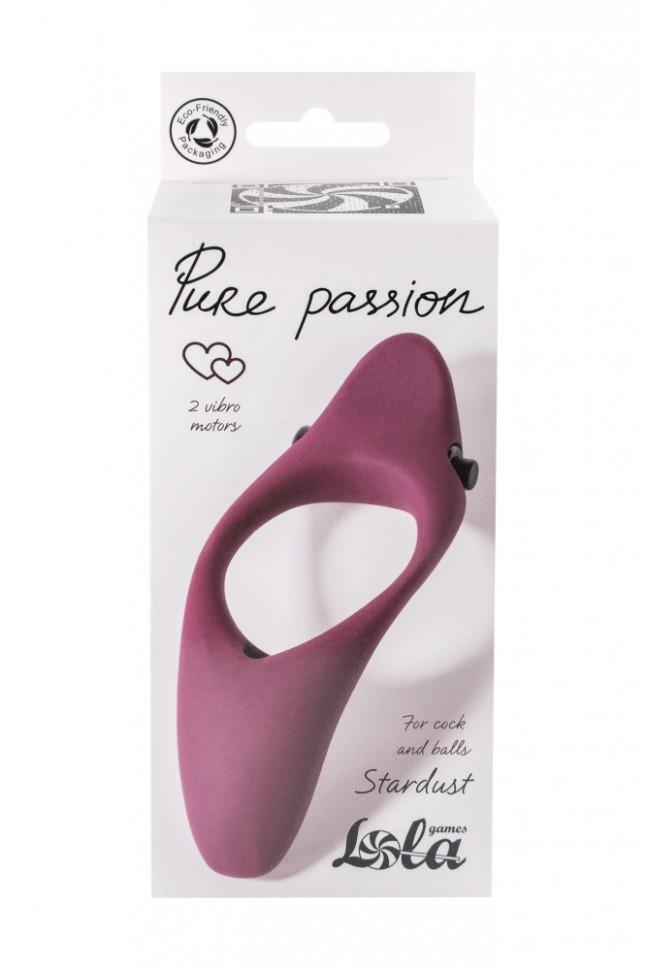 Pierścień erekcyjny wibrujący Pure Passion Stardust czerwony - obrazek 5
