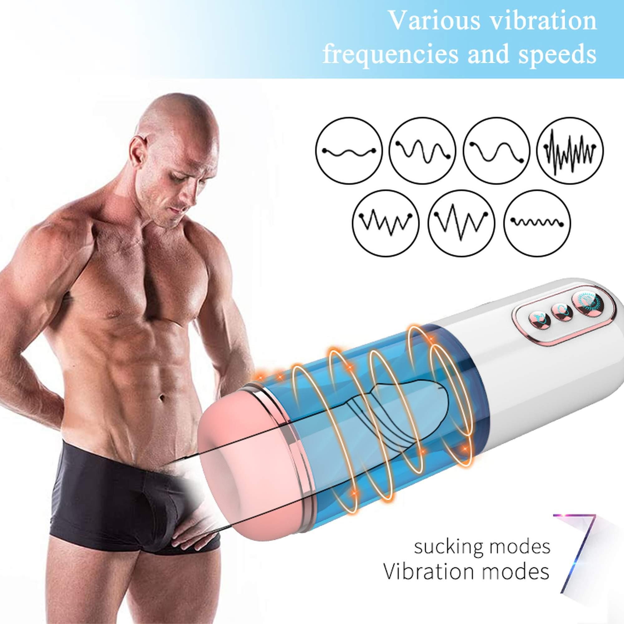 Masturbator wibrujący z ssaniem B Series Fox USB - obrazek 4