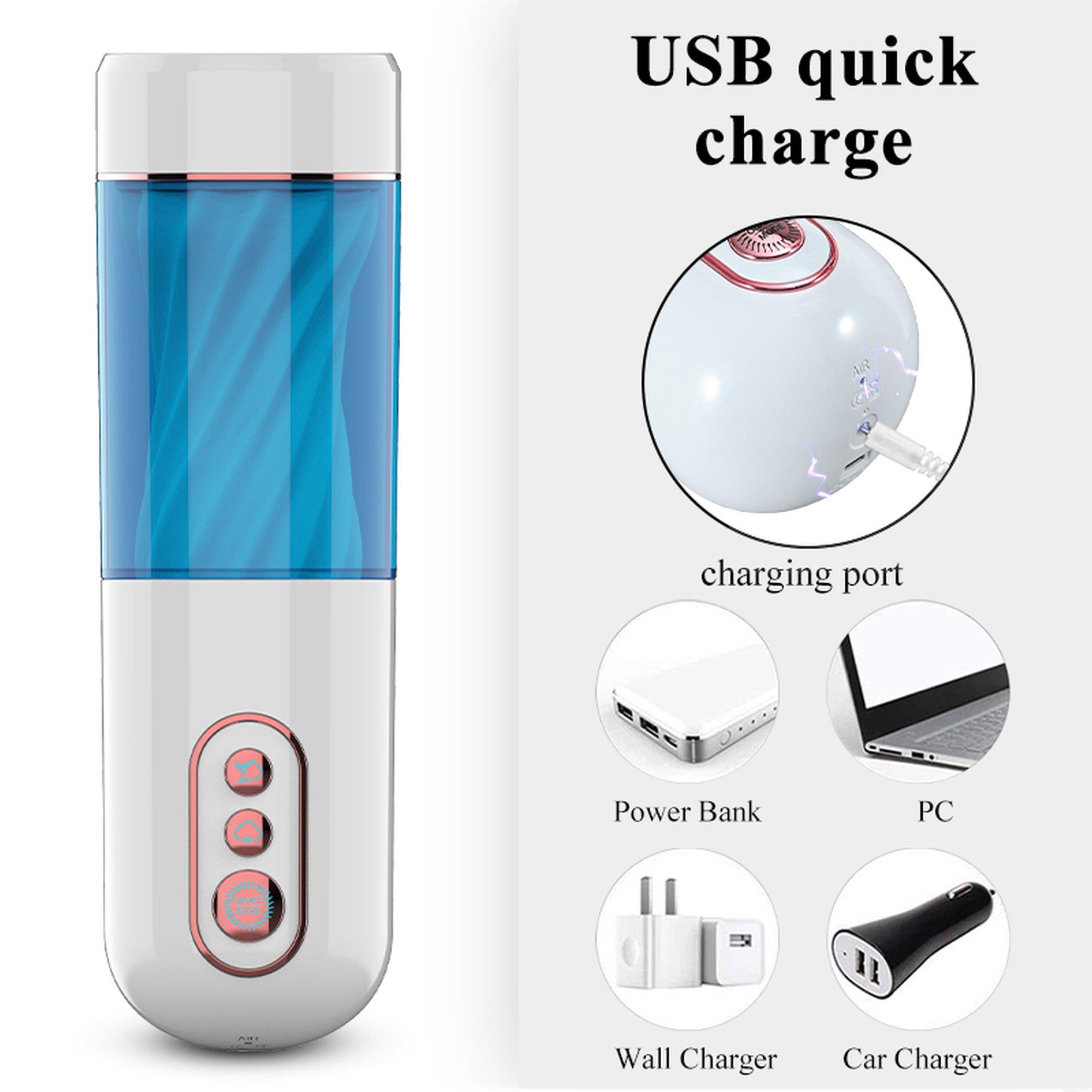 Masturbator wibrujący z ssaniem B Series Fox USB - obrazek 5