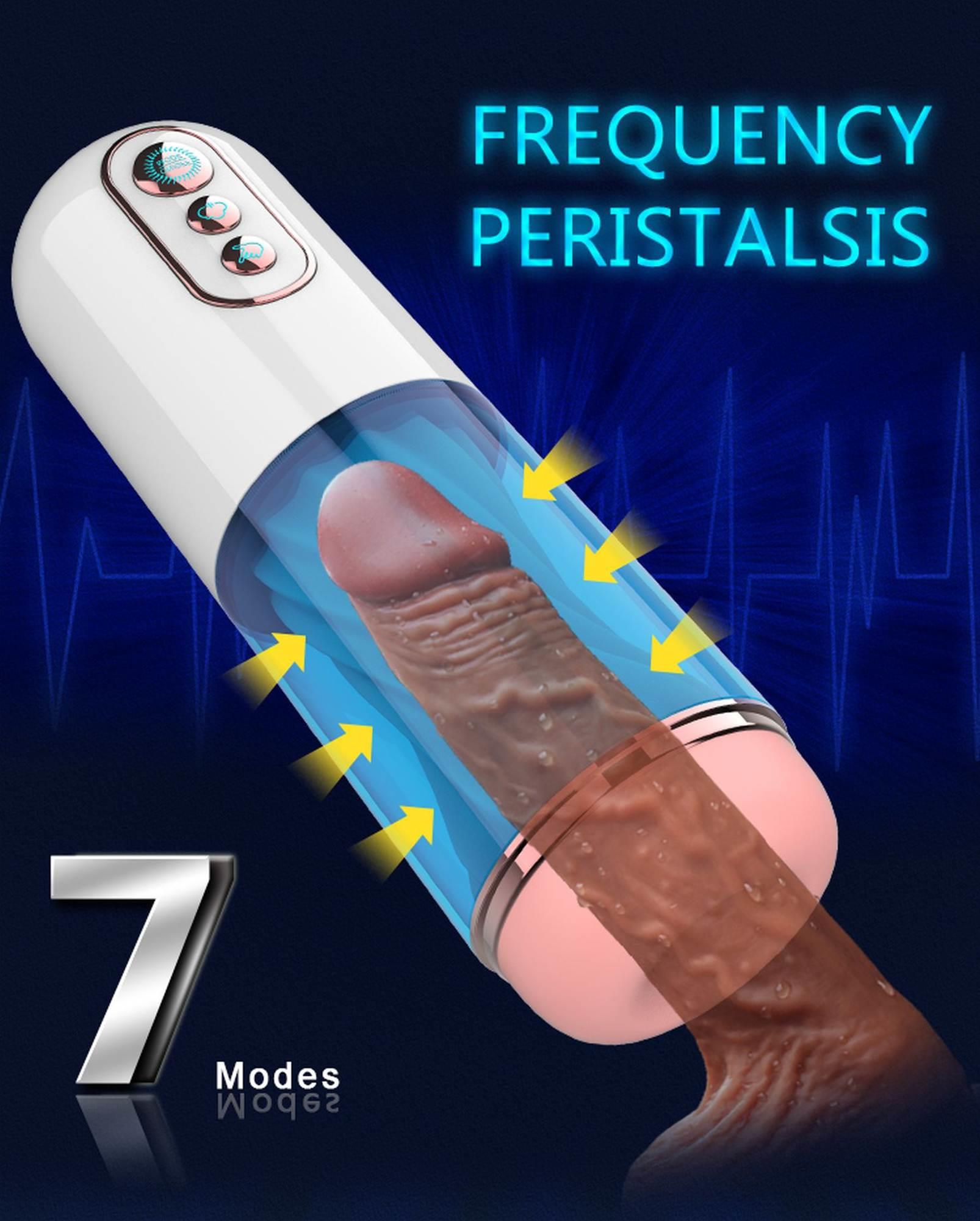 Masturbator wibrujący z ssaniem B Series Fox USB - obrazek 12