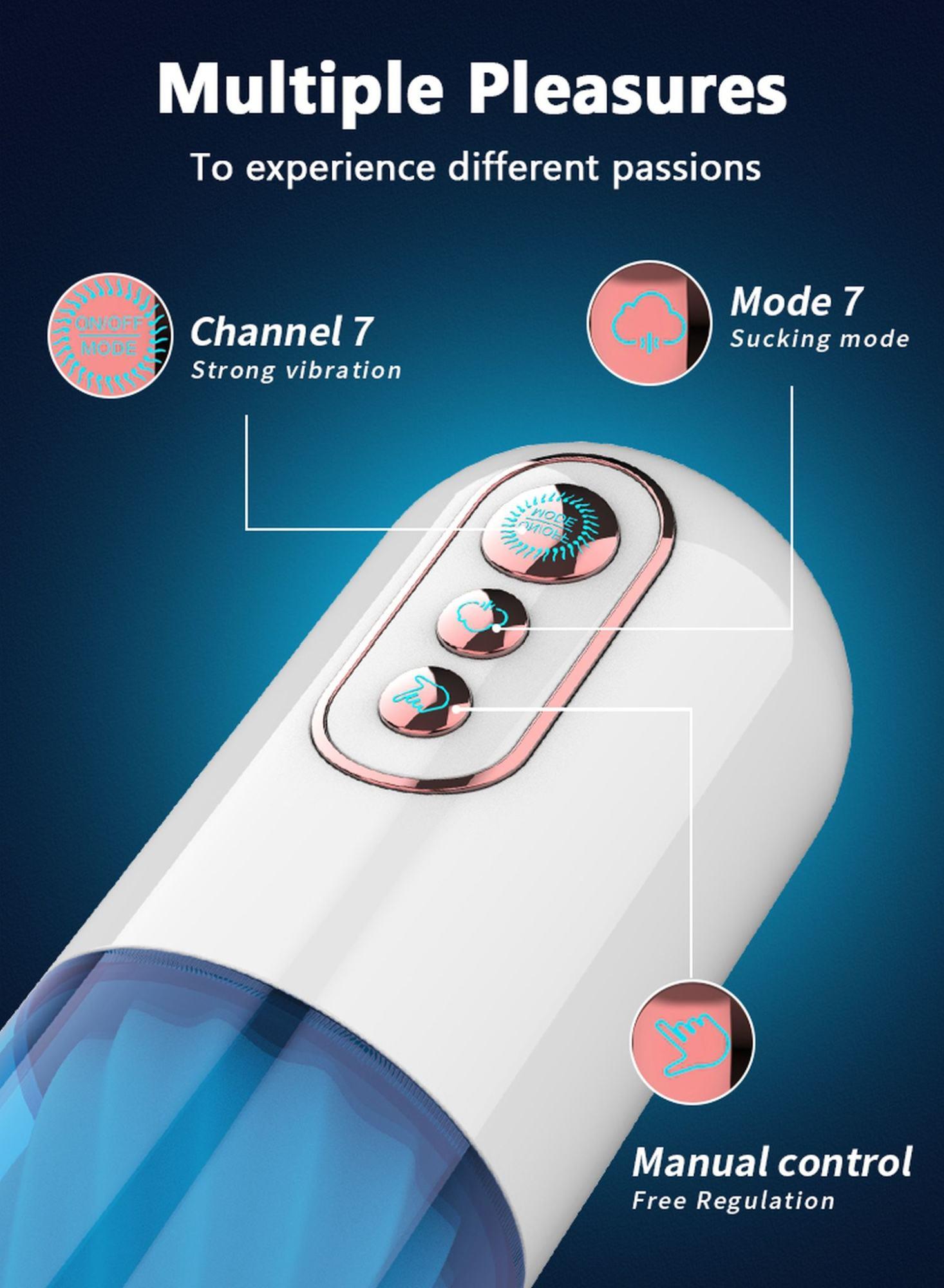 Masturbator wibrujący z ssaniem B Series Fox USB - obrazek 9