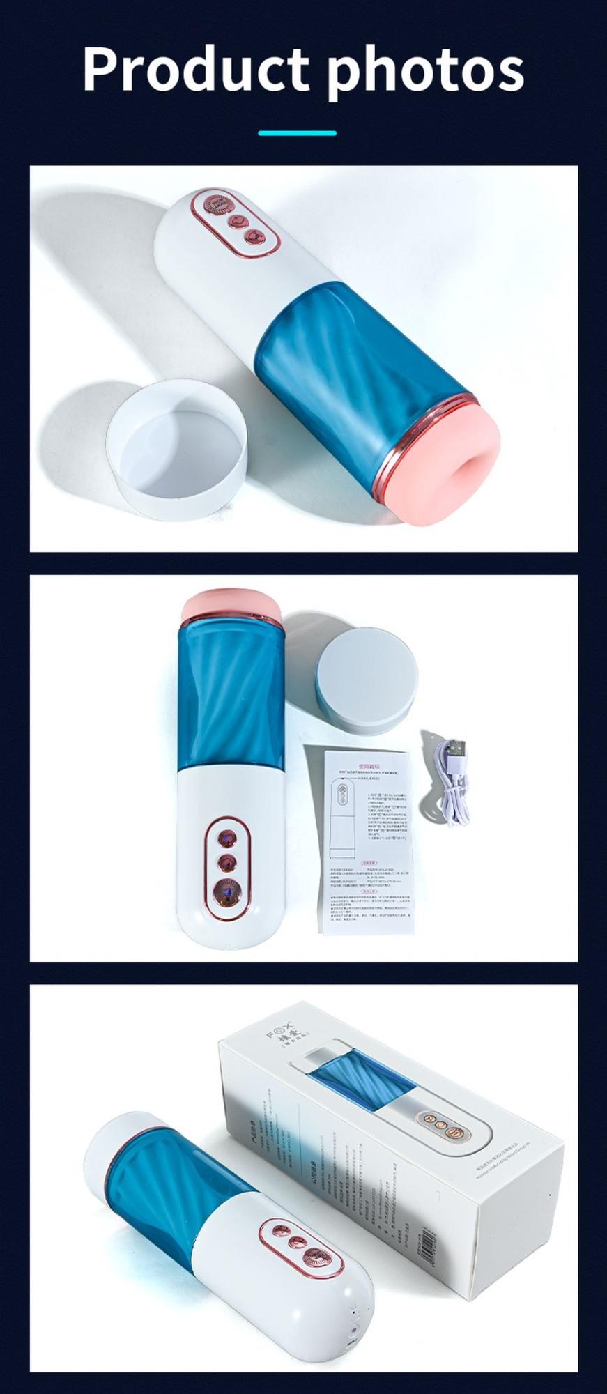 Masturbator wibrujący z ssaniem B Series Fox USB - obrazek 11