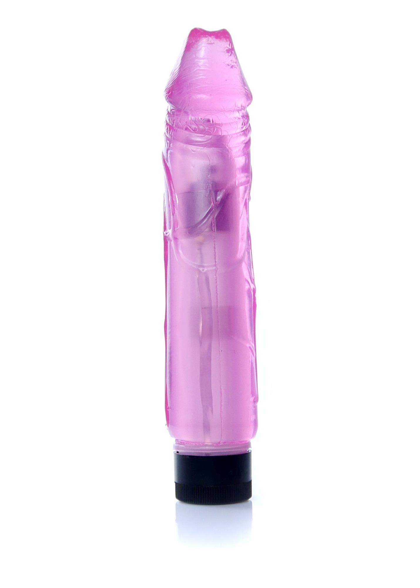 Wibrator żelowy realistyczny EasyLove różowy 22 cm regulowany - obrazek 3