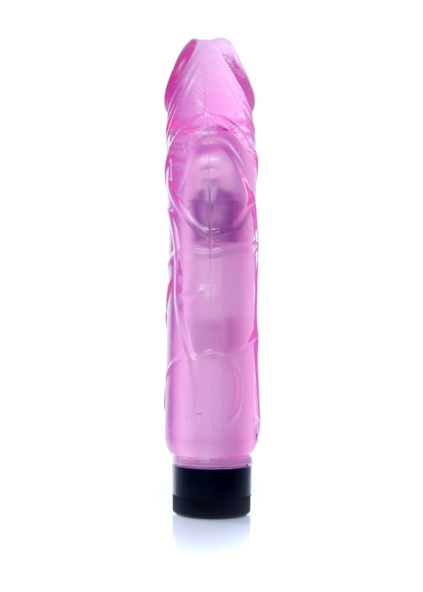 Wibrator żelowy realistyczny EasyLove różowy 22 cm regulowany - obrazek 4
