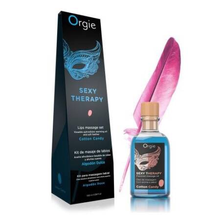 Zestaw do masażu ust Orgie wata cukrowa 100 ml