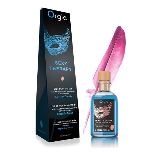 Zestaw do masażu ust Orgie wata cukrowa 100 ml