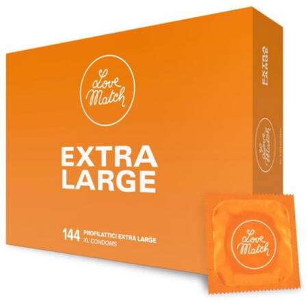 Prezerwatywy XXL Love Match Extra Large transparentne 144 szt