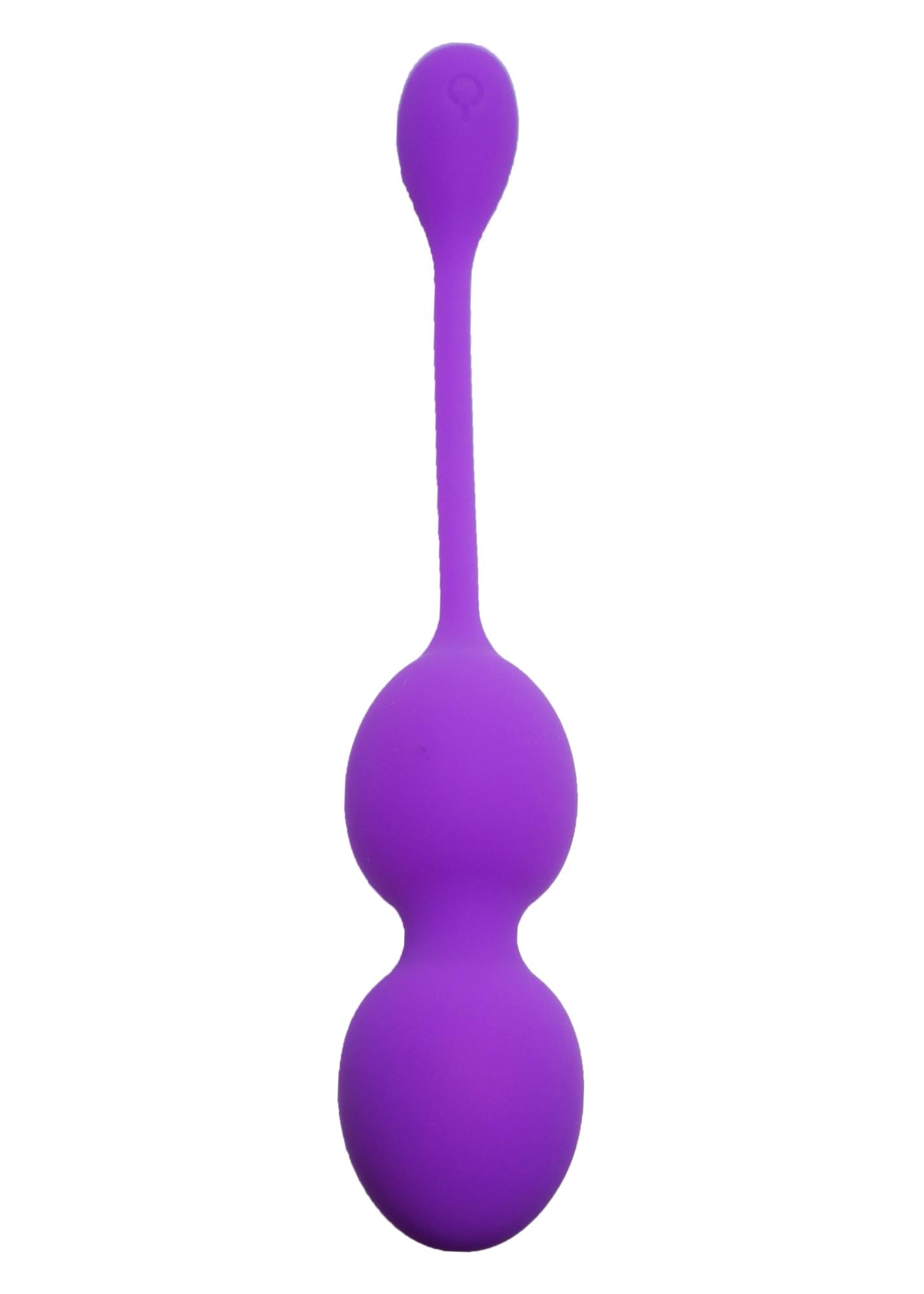 Kulki Kegla wibrujące silikonowe B Series fioletowe USB 10 funkcji 32 mm
