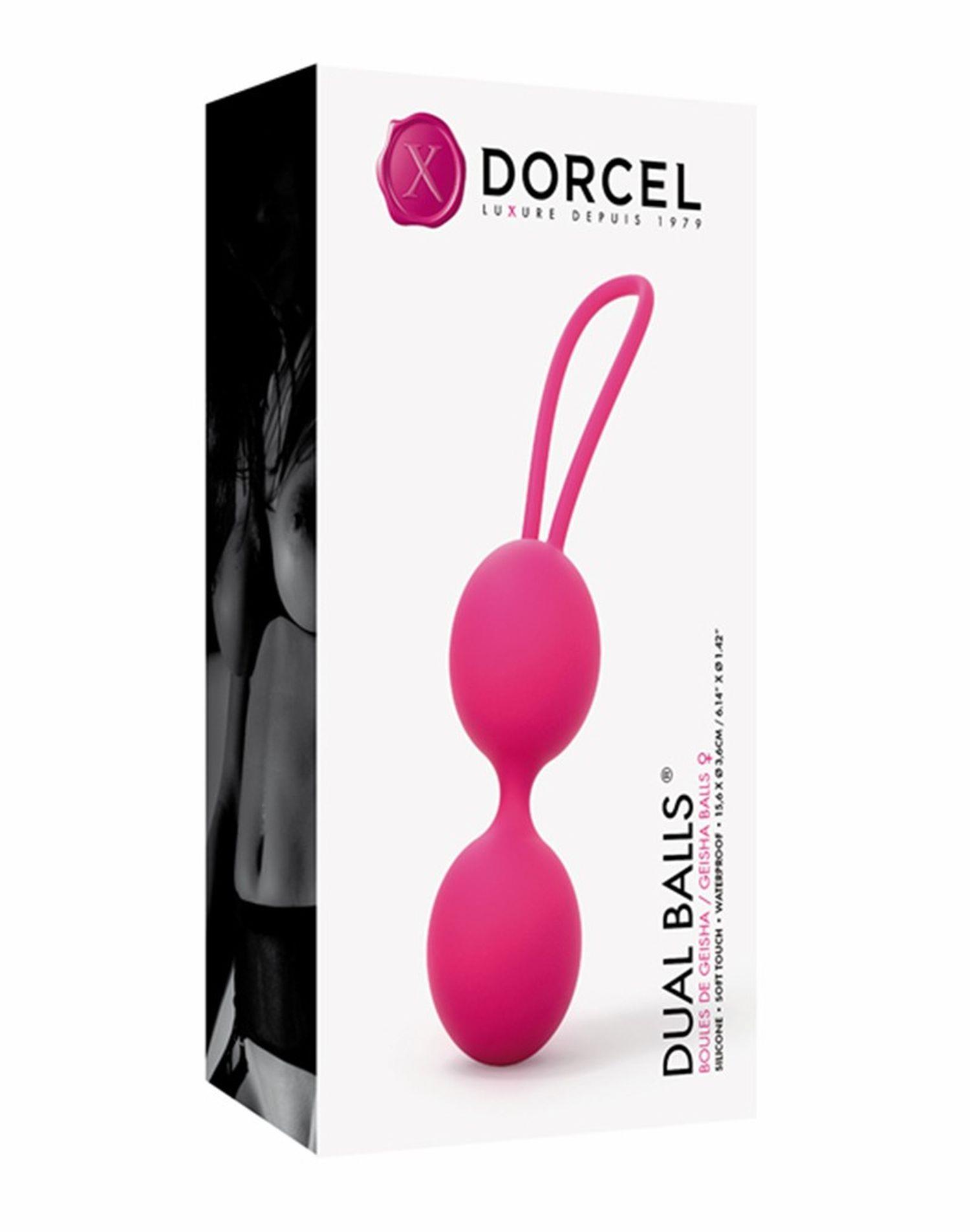 Kulki gejszy podwójne silikonowe Dorcel różowe 15