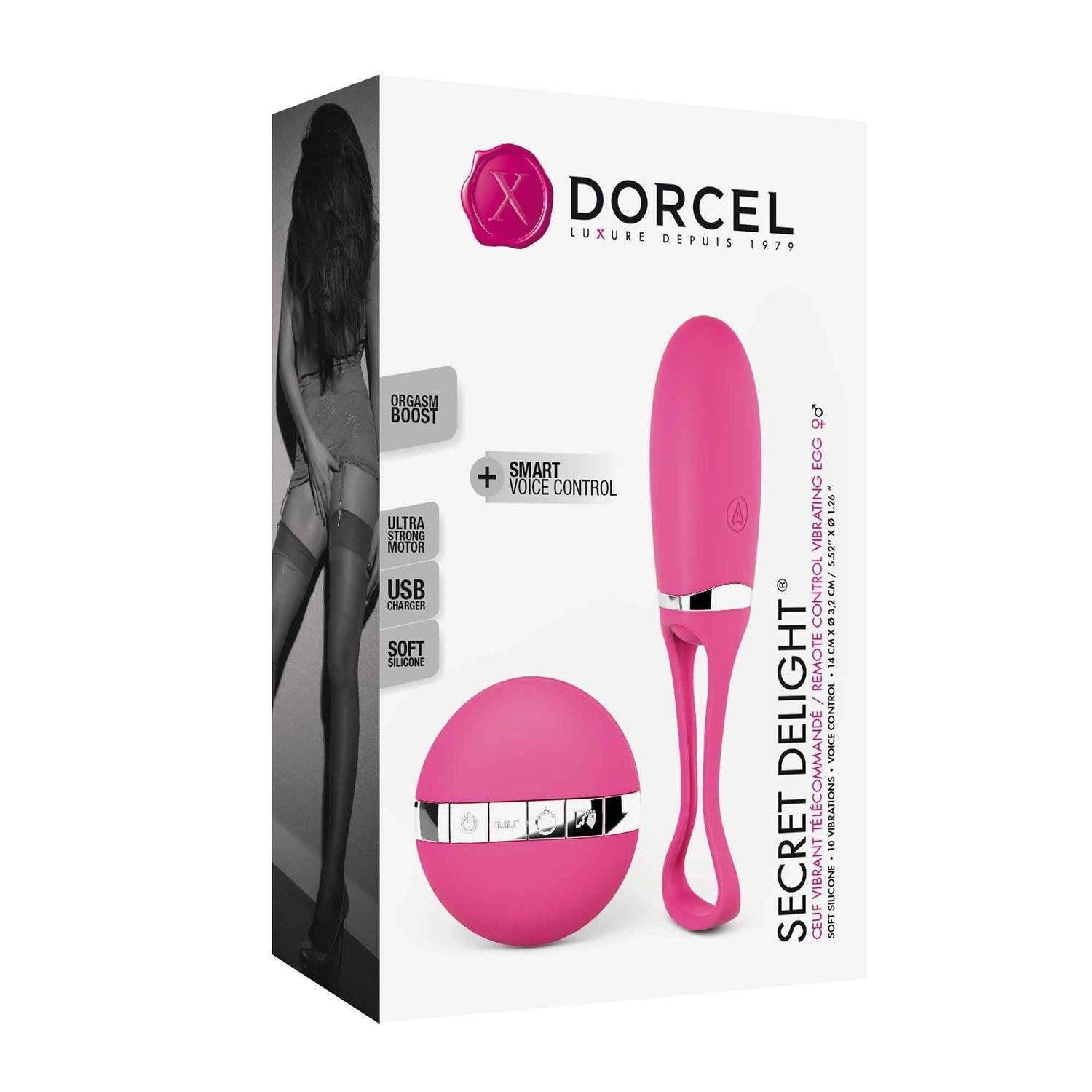 Jajeczko wibrujące Secret Delight magenta Dorcel USB 12,5 cm - obrazek 8