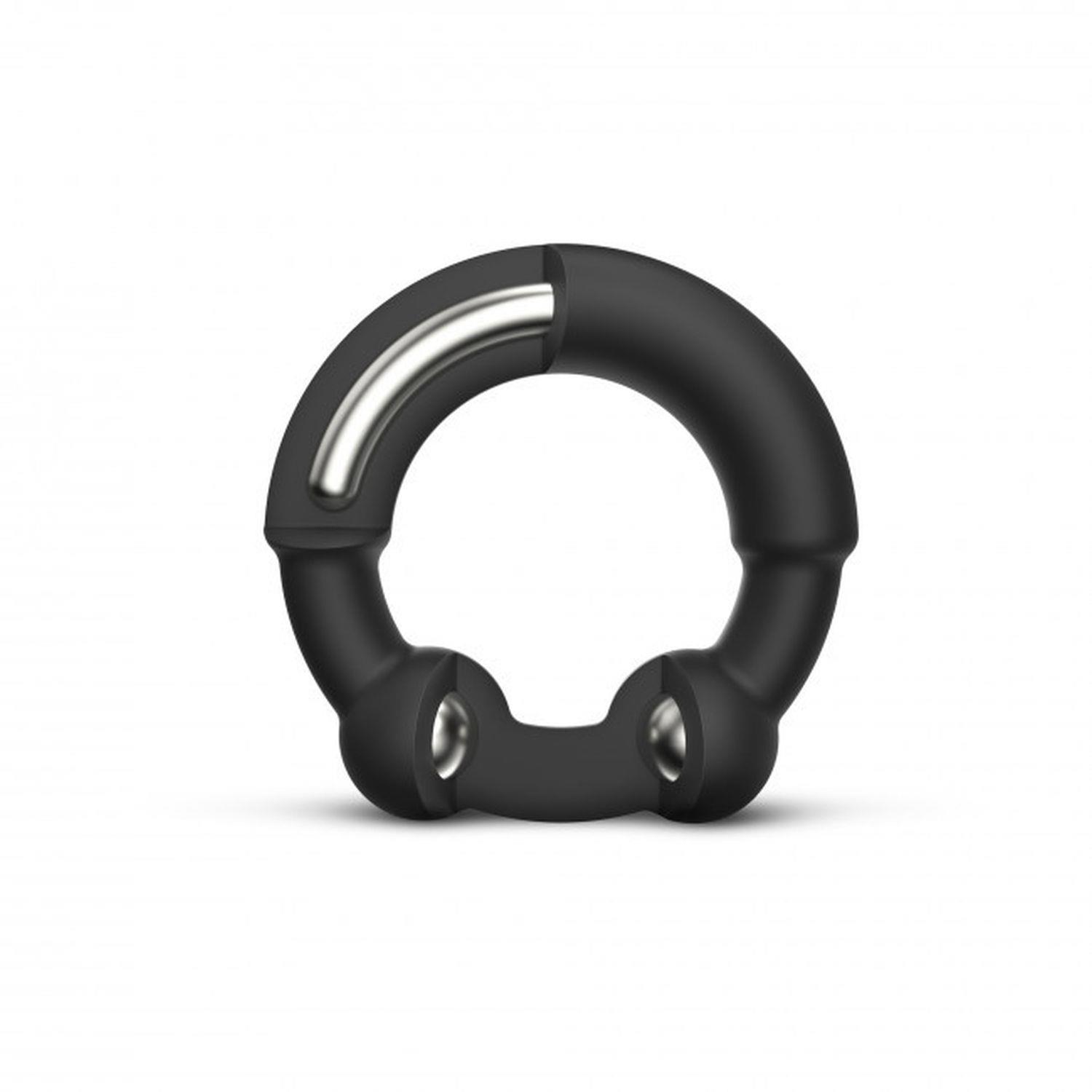 Pierścień erekcyjny silikonowy Stronger Ring Dorcel z metalowymi wypustkami - obrazek 2