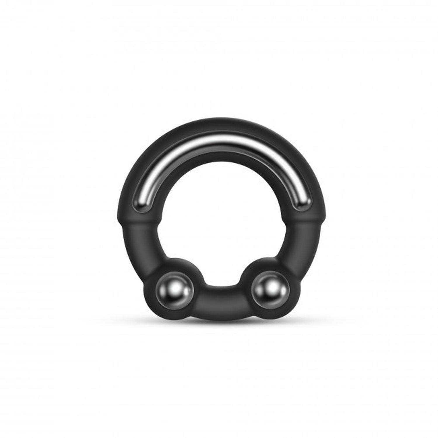 Pierścień erekcyjny silikonowy Stronger Ring Dorcel z metalowymi wypustkami - obrazek 3