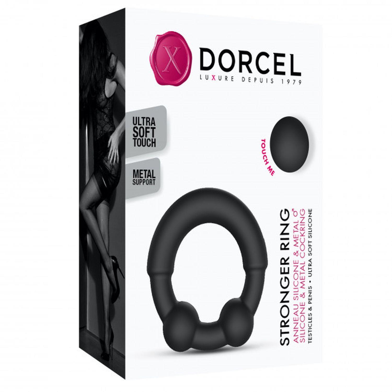 Pierścień erekcyjny silikonowy Stronger Ring Dorcel z metalowymi wypustkami - obrazek 8