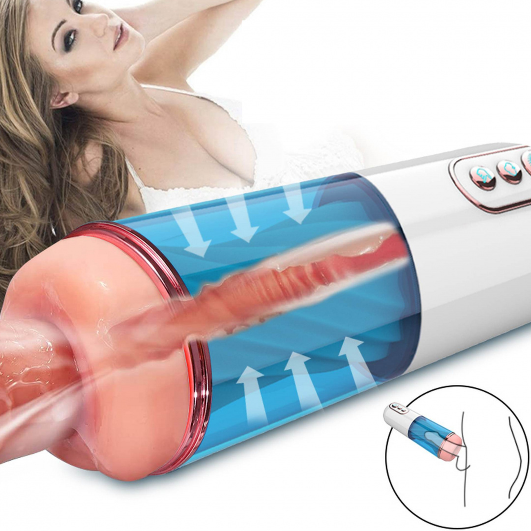Masturbator wibrujący z ssaniem B Series Fox USB - obrazek 18