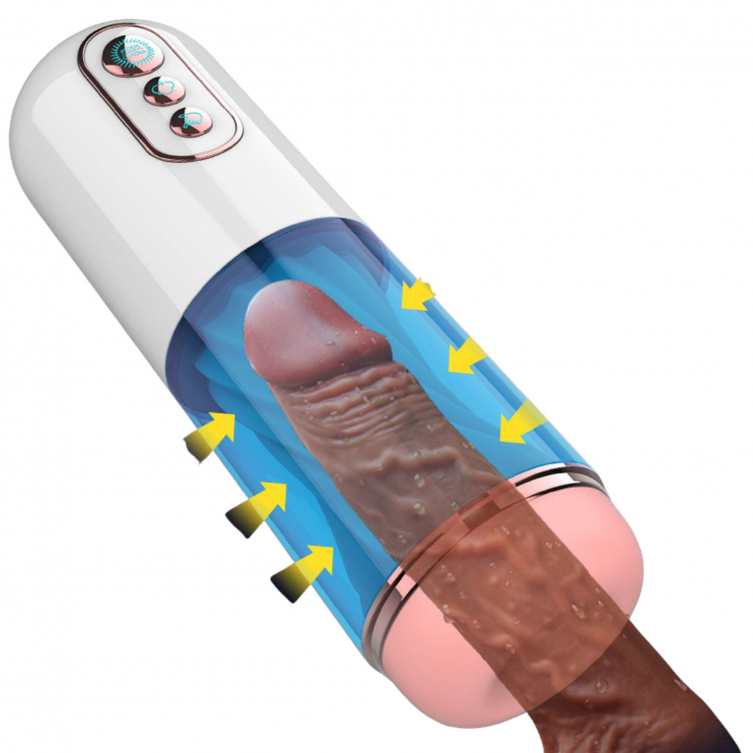 Masturbator wibrujący z ssaniem B Series Fox USB - obrazek 15