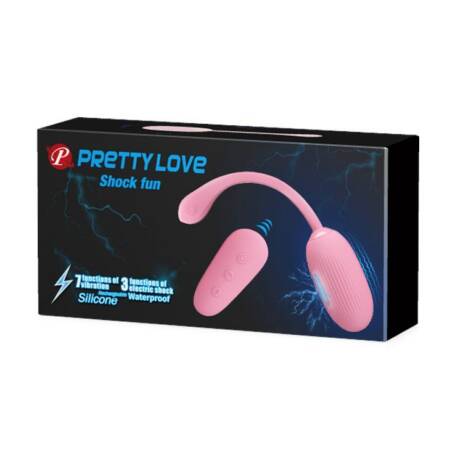 Wibrujące jajko Pretty Love Shock Fun silikonowe różowe ładowane