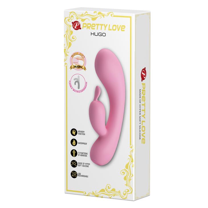 Wibrator króliczek Pretty Love Hugo silikonowy USB 12 funkcji - obrazek 5