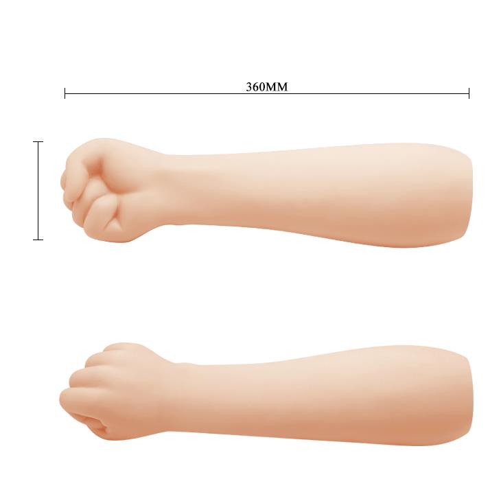 Realistyczne dildo pięściowe Pretty Love cieliste 36 cm wodoodporne - obrazek 6