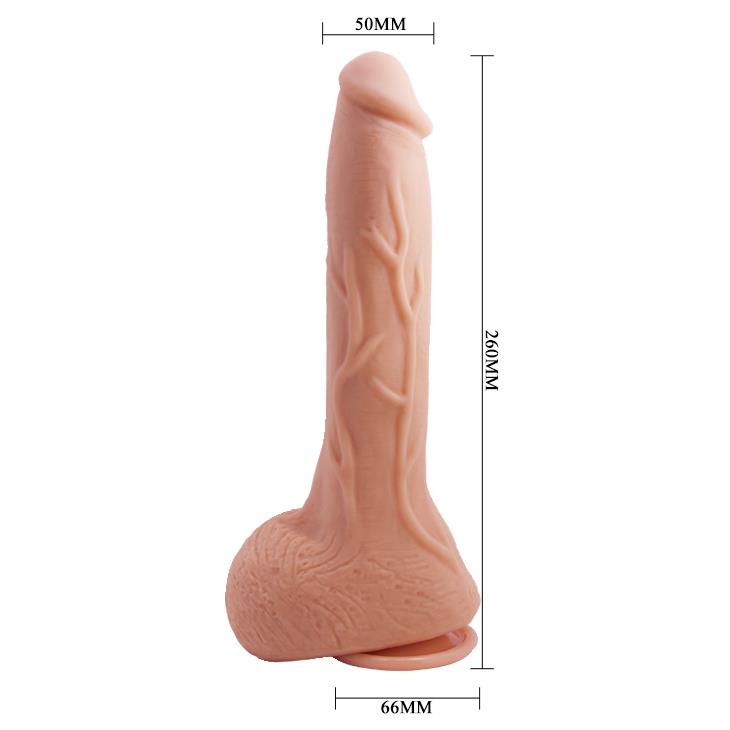Dildo realistyczne ssące zakrzywione Baile Beautiful Jack cieliste 26 cm - obrazek 11