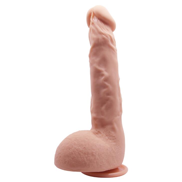 Realistyczne dildo zakrzywione Baile Jason 25 cm cieliste z przyssawką - obrazek 4